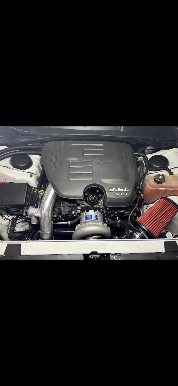 Installed RIPP supercharger and intake on the Challenger 3.6L engine